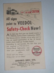 Lefever's Service Station Manheim East Petersburg, PA Veedol service postcard - Picture 1 of 2