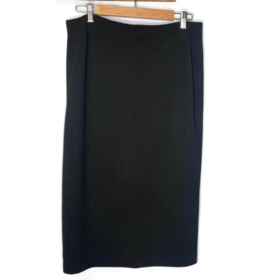 Donna Karan Signature Black Wool Tailored Black Wool Skirt Size 14 - Image 1 of 4