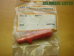 Vintage POMONA 3379 SPECIAL RED BANANA PLUG Probe/Single Pin Test Connector NOS - Picture 1 of 2
