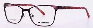 Skechers SE2138 070 Matte Bordeaux Cat Eye Womens Full Rim Eyeglasses 52-16-135 - Picture 1 of 12