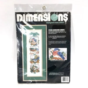 Dimensions CUATRO ESTACIONES PÁJAROS Estampado Cruz Kit 3130 Observación de Aves Nuevo - Imagen 1 de 6