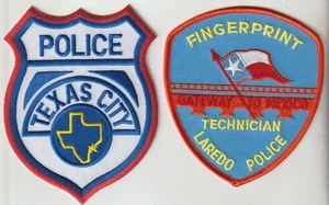 Parche obsoleto Texas City & Laredo Fingerprint TX Police enviado desde Australia - Imagen 1 de 1