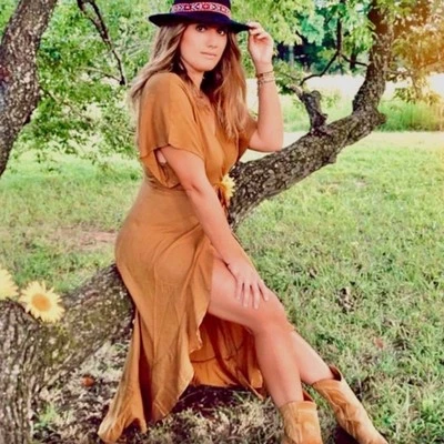 YFB Lilly Wrap Maxi Dress V-Neck Bronze Dolman Young Fabulous & Broke Revolve M - Image 1 of 4