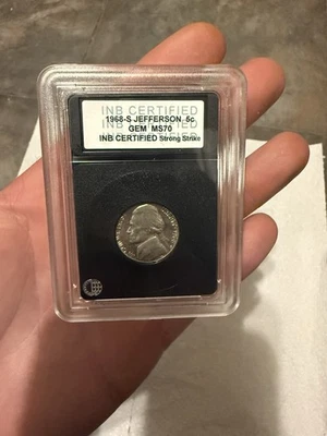 1968 Jefferson Nickel Coin S 5c Five Cents 1968-S UNCIRCULATED PROOF COIN - Image 1 of 4