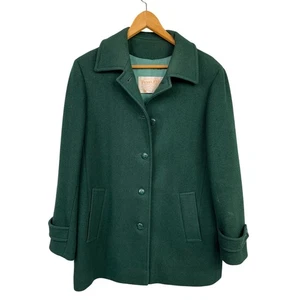 Pendleton cappotto verde lana pea piccolo/medio vintage 1970 bottoni davanti giacca - Foto 1 di 13