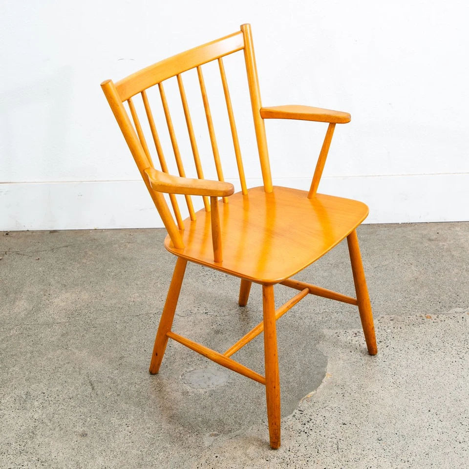 Sillón auxiliar moderno danés Mid Century madera FDB J42 Borge Mogensen Mcm Foto 1 de 4