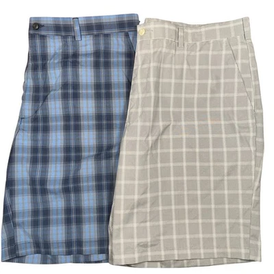 Grand Slam Golf Shorts Men's Size 40 Lot of 2 Blue Gray Plaid Performance Sport - Image 1 of 4