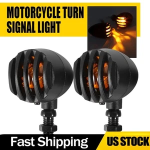 1/2SET Universal Motorcycle Turn Signal Light Blinker Indicator Light Amber - Picture 1 of 11