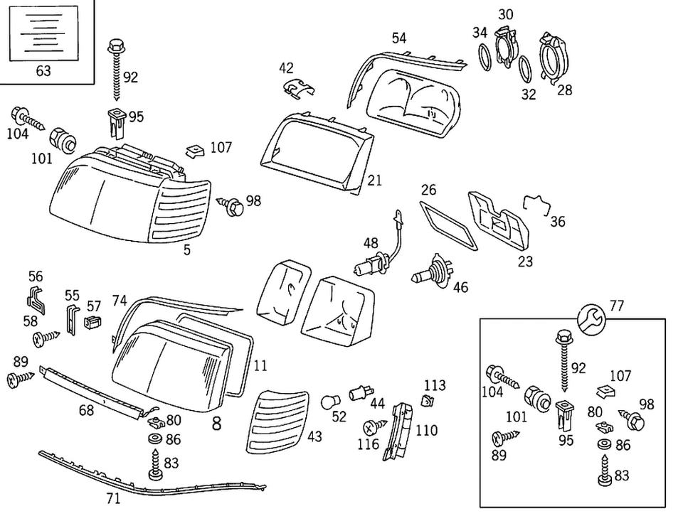 Lente original Mercedes-Benz 140-820-80-66 Foto 1 de 1