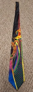 VITALIANO PANCALDI Colorido Abstracto Italiano Seda ITALIA Corbata para el Cuello Arte Hippy Retro - Imagen 1 de 3