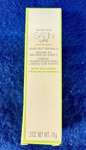 Mary Kay Satin Lips Sheabutter Balsam Weißer Tee & Zitrusfrüchte 0,3 Oz. NEU Versiegelt - Bild 1 von 4
