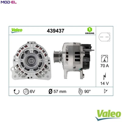 ALTERNATOR 439437 FOR SKODA OCTAVIA/Combi/II LAURA ROOMSTER/Praktik FABIA  VW - Image 1 of 4