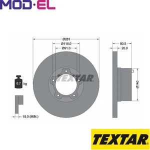 2x BRAKE DISC 92031500 FOR VW LT/40-55/Platform/Chassis/Van/28-35/Bus CP 2.4L - Picture 1 of 8