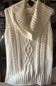 Top Piper Mujer Crema 100% Acrílico Sin Mangas Cuello Alto 2X - Imagen 1 de 3