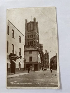 Art Deco Lamb Hotel Ely Camb’s Minster Inn People Cathedral Street, old car - Picture 1 of 8