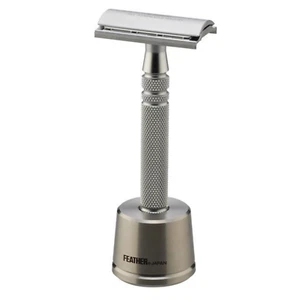 Rasoio PIUMA doppio bordo tutto inox N con supporto e 2 lame Japan Premium - Foto 1 di 24