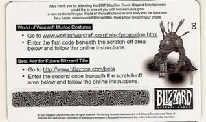 WoW BlizzCon 2007 LOOT Card - Murloc Suit - Costume Kostüm - Toybox - Bild 1 von 1