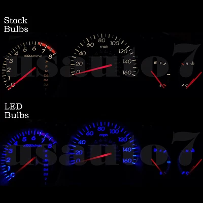 NEW Dash Cluster Gauge BLUE SMD LED LIGHTS BULBS KIT Fits 99-03 Acura TL 2nd Gen Foto 1 de 4