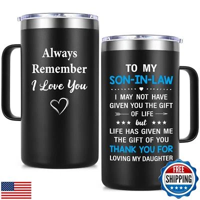 Gtmileo Son in Law Gifts in Fathers Day, Stainless Steel Insulated Coffee Mug - Image 1 of 4