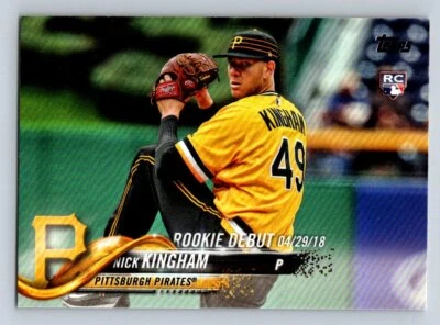 2018 Topps Update #US9 Nick Kingham RC Pittsburgh Pirates Rookie - Image 1 of 2