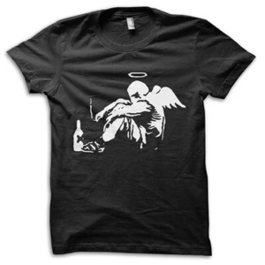 Banksy Fallen Angel Street Art Urban Graphic T-Shirt M5536 - Picture 1 of 5