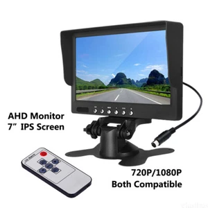 7" AHD Monitor 1024*600 HD Screen 2ch 4PIN 12-24v For AHD 720P / 1080P Camera - Picture 1 of 12