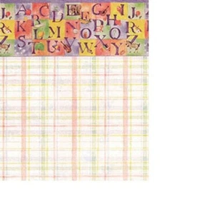 Puppenhaus Tapete ABC Blöcke (Pastell) #MG208D2 - Bild 1 von 1