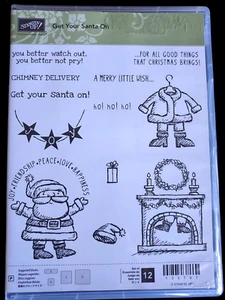 Stampin'Up! Get your santa on (12) Stempelset - Neu/Retired - Schornstein, Weihnachtsmann, Sätze - Bild 1 von 5