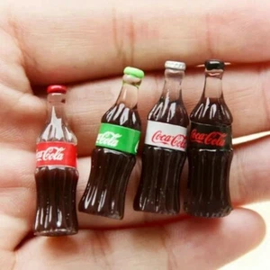 Doll House Accessories 1:12th Miniature - Set of 4 Coke Bottles - Picture 1 of 1