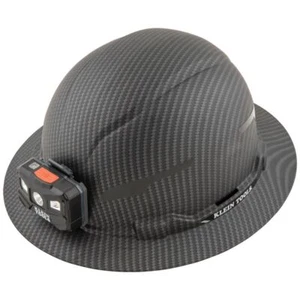 Klein Tools 60346 Hard Hat Premium KARBN Pattern Non-Vent Full Brim Class E lamp - Picture 1 of 12