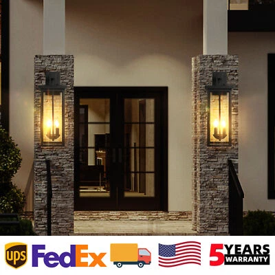 Paquete de 2 apliques LED modernos impermeables de 22"" para exteriores de anochecer a amanecer Foto 1 de 4