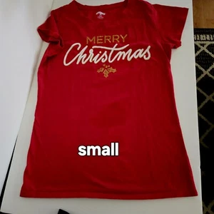 Classic Merry Christmas - Festive Holiday Women's T-shirt Size Small - Picture 1 of 3