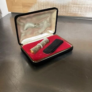 Vintage Revlon 598 by Van Cleef Sterling Silver Lipstick Case/Holder Velvet Box - Picture 1 of 8