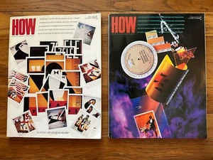 Lot of 2 HOW Magazine Idea Technique Graphic Design 1987 Vintage 1980s 80s Retro - Picture 1 of 7