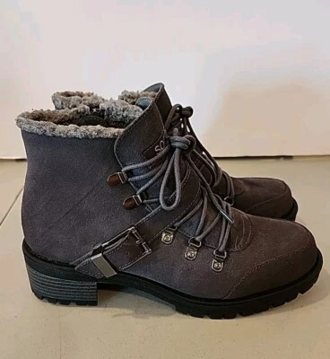 SPORTO Katie Charcoal Gray Suede Leather Waterproof Hiking Ankle Boots ~8.5M - Image 1 of 4