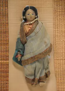 Vintage handgefertigte indische Stoffpuppe, 6 Zoll groß - Bild 1 von 8