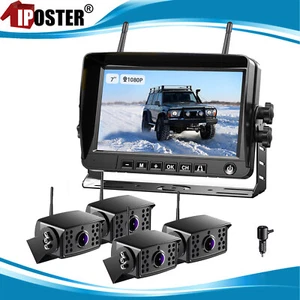 7" Digital Wireless Quad Monitor DVR 1080P Camera For Truck Trailer RV Caravan - Picture 1 of 16