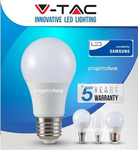 LAMPADINE LED V-TAC PRO da 2W a 20W Lampada E27 BULB Globo GOCCIA CHIP SAMSUNG  - Foto 1 di 17