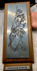 Hopi PRESTON MONONGYE Grabado Bailarina de Pelo Largo Kachina Turquesa Placa ¡FIRMADA! - Imagen 1 de 19