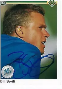 Cubierta superior #313 1990 firmada por Bill Swift - Seattle Mariners - Imagen 1 de 1