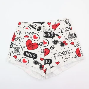 Pantalones Cortos Para Mujer Hello Kitty Shein 2.5" Blanco Rojo Negro Estampado Completo 0XL NUEVOS CON ETIQUETAS - Imagen 1 de 6