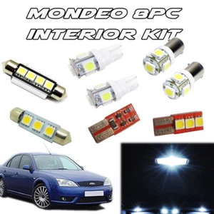 8x FORD MONDEO MK3 SMD INTERIOR LIGHT KIT SUN VISOR MAP ROOF ERROR FREE white - Picture 1 of 2