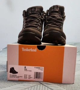 Women's 8 Mt Maddsen Waterproof Mid Hiker Black Full Grain Boot - Picture 1 of 14