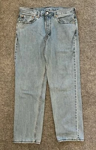 Levis 550 Jeans Mens 36x34 Relaxed Fit Light Wash - Picture 1 of 3