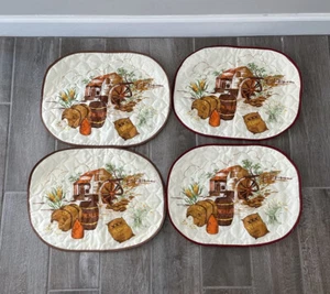 Vintage Quilted Place Mats Set of 4 - Picture 1 of 8