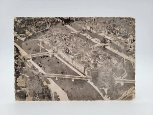 Postal RPPC París Francia Vista Aérea Años 50 Borde Festoneado Puentes Ciudad Agua - Imagen 1 de 3