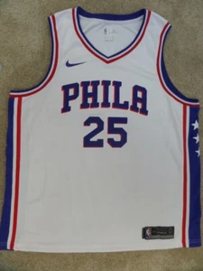 Philadelphia 76ers Jersey, # 25 Ben Simmons, Nike 2XL White - Picture 1 of 14