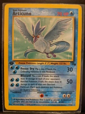 Articuno [1ST EDITION] - Non-Holo Rare - Fossil Set 2/62 - Near Mint Condition - Image 1 of 2