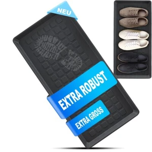 DECOBELLA 1 Stück Schuhabtropfschale | Schuhtablett Grau | 70x35x3 cm Schuhwanne - Bild 1 von 7