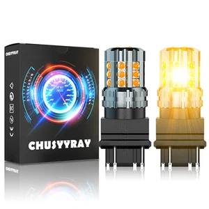 For Ford Ranger 1991-2010 2011 Amber 3157 LED Turn Signal Parking Light Bulbs 2x - Picture 1 of 12